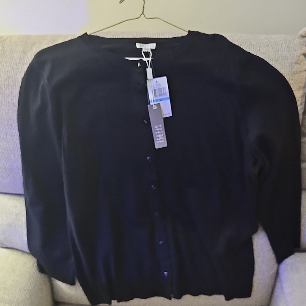 Spense Midnight Black Cardigan